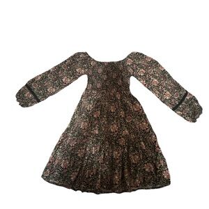 Macy's Floral Long Sleeve Dress - Black and Pink